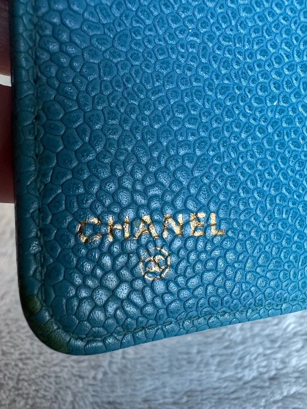 💙 CHANEL Vintage Blue Caviar Leather Agenda Planner Cover CC Logo 💙 - Picture 5 of 14